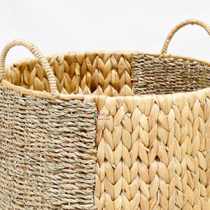 Artex Dong Thap Lot de 4 paniers de rangement en jacinthe d'eau tissée naturelle pour l'organisation de la maison. - Product Image 3