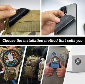 Écussons brodés personnalisés en forme d'étoile à chevrons, insignes de collection, broderie écologique pour hommes et femmes - Product Image 5