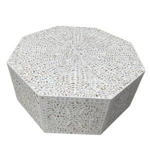 Mesa de Centro Hexagonal de Nácar Más Vendida, Mueble Decorativo Ecológico, Sostenible y Hecho a Mano para Distribución al por Mayor - Product Image 1