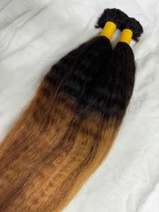 Grade 10A Kinky Straight pour Remy Hair Machine Double Weft Bundles Cuticle Aligned Raw Virgin Indian Weave Extensions High - Product Image 4