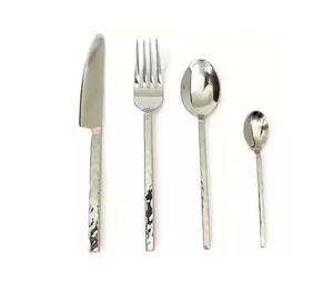 Nuevo juego de cubiertos de lujo de acero inoxidable, de 4 piezas Juego de cubiertos, acabado plateado brillante para cocina y fiesta de boda - Product Image 2