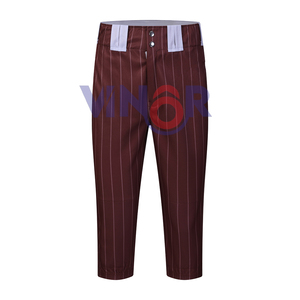 กางเกงเบสบอลผู้ชายทรงหลวมแบบสบาย ผลิตตามสั่ง ผ้าเรียบ แห้งเร็ว ระบายอากาศได้ดี ผลิตจากโพลีเอสเตอร์ 100% กางเกงเบสบอลแบบสั่งทำสำหรับผู้ชาย - Product Image 1