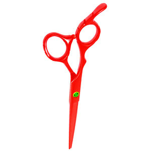 Ciseaux de coiffure personnalisés de couleur rouge enduit coupe de cheveux ciseaux de salon de coiffure avec repose-doigt - Product Image 5