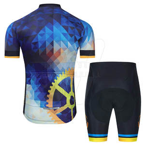 Uniformes de equipo de ciclismo para hombres personalizados de último diseño de fabricante profesional, conjuntos transpirables de LICRA/poliéster de alta calidad - Product Image 2