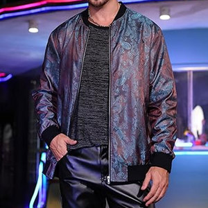 <b>Lightweight</b> Men's Premium Quality <b>Denim</b> Bomber <b>Jacket</b> Vintage Style Stand Full Zipper Front Custom Color Logo Eco-Friendly - Product Image 2