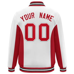 Veste coupe-vent de baseball unisexe de haute qualité pour hommes, veste longue universitaire de grande taille enduite teinte en couleur unie, vente en gros - Product Image 4