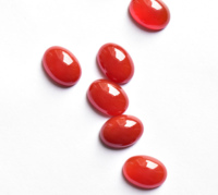 Onyx merah Oval dikalibrasi Cabochon batu permata longgar Cabochon untuk perhiasan cincin liontin kalung 5X3 MM sampai 20X15 MM batu akik merah