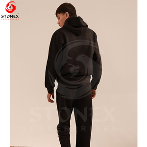 Sweat à capuche unisexe en molleton épais coton/polyester, streetwear, personnalisé, haute qualité, teint uni, séchage rapide, avec fermeture éclair pour homme - Product Image 6