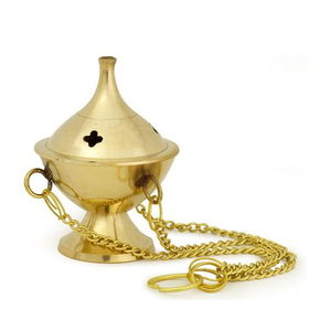 Soporte de varilla de incienso de latón puro pulido brillante - Product Image 2