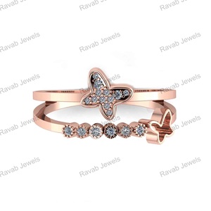 1.30mm 925 argent papillon bague de fiançailles bon prix femmes lait maternel souvenir bijoux composants approvisionnement direct d'usine - Product Image 3