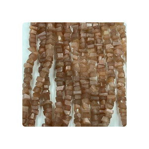 Cuentas de piedras preciosas de piedra lunar de melocotón de grado AAA +, forma de pepita Natural de 9-14mm, fabricación de joyas certificadas Premium - Product Image 4