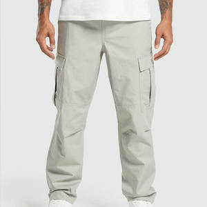 New Arrival High Quality <b>Men's</b> Stone Grey <b>Jogger</b> For <b>Men</b> Breathable Adjustable Waistband With Side Pockets & Two <b>Cargo</b> Pockets - Product Image 1