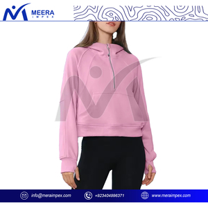 Hoodie brodé ODM pour femmes, léger, respirant, en mélange de polaire écologique, coupe décontractée, streetwear, design tendance - Product Image 3