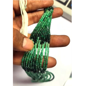 6 hebras de Esmeralda sombreada natural de 2,5mm a 3mm Rondelle Smooth Beads 162 Cts Lot 16 pulgadas Iroc Sales Gemstone Bead US $93 para todos - Product Image 2