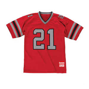 เสื้อเจอร์ซี่ระบายอากาศพิมพ์ลายดิจิทัลสั้นชุดฟุตบอลอเมริกันออกแบบโลโก้ได้ตามต้องการ - Product Image 4