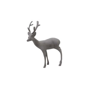 Sculptures de cerfs en aluminium décoratives pour la maison Figurines abstraites blanches finies pour la maison Décoration de salon Sculpture de bureau - Product Image 1