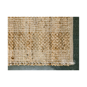 Tapis de sol écologique en jute naturel tissé à la main pour salon, chambre et bureau - Product Image 2