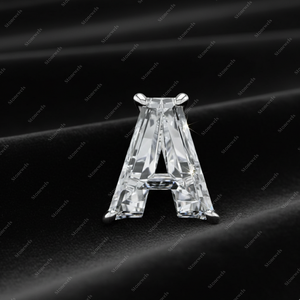 ต่างหูเพชรเพาะเลี้ยงในห้องปฏิบัติการ รับรองโดย GIA IGI ตัวอักษร A ตัวอักษรภาษาอังกฤษ ต่างหูเงินแท้ 925 ชุบทอง สำหรับเขาและเธอ ของขวัญคริสต์มาส - Product Image 1