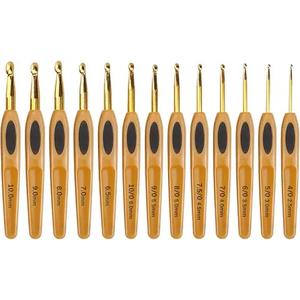 12pcs Bamboo <b>Crochet</b> <b>Hook</b> <b>Set</b> DIY Knitting Needles Handle Home Knitting Weave Yarn Crafts Household Knitting Tools - Product Image 6