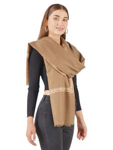 2024 Latest Custom Logo Embroidered Pashmina Cashmere Shawl <b>Scarf</b> High Quality Solid Pattern Long Winter Ethnic <b>Women</b> Hijab - Product Image 4