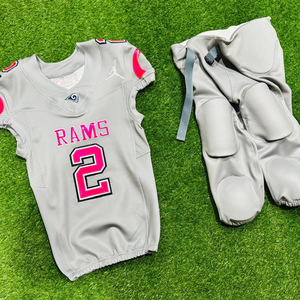 ชุดเสื้อเจอร์ซีย์สำหรับผู้ชายชุดเสื้อฟุตบอลอเมริกันพิมพ์ลายซับลิเมชันโลโก้ตามสั่ง - Product Image 1