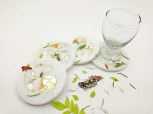 European Style <b>Marble</b> <b>Coaster</b> Unique Designer Modern Luxury White Color for Camping Wholesale - Product Image 3