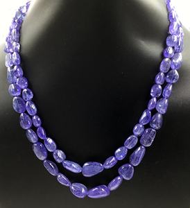 Perles lisses en Tanzanite naturelle pour la fabrication de bijoux fins, collier en pierres précieuses - Product Image 4