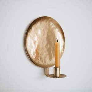 Bougeoir vintage en aluminium doré design feuille Bougeoir mural décoratif pour la maison - Product Image 5