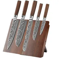 Ensemble de couteaux de cuisine professionnels en acier Damas Gyuto Chef Kiritsuke, faits à la main, 67 couches, manche en bois Pakka de haute qualité