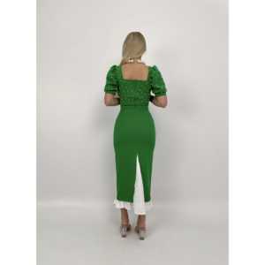 Vestido Ajustado con Detalles de Perlas 3005, Cintura Natural, Tela Jersey - Product Image 4