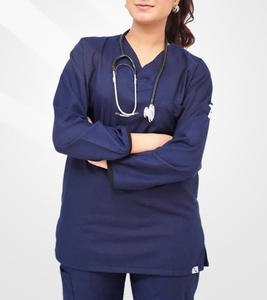 Wholesale Stylish Summer Hospital Uniforms Medical Scrub Sets <b>Nurse</b> New Color Spandex Scrub Suit for Unisex - Product Image 1