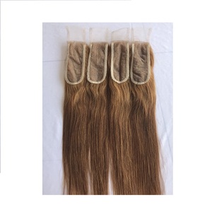 2X6 #2สีปิดตรงหนังกำพร้ากัมพูชาชิดเรมี่บริสุทธิ์มนุษย์ขายส่งอินเดียวัดผมมนุษย์ Remy ดิบชาวเปรู - Product Image 1