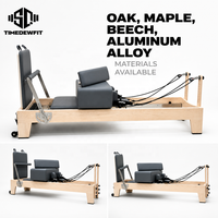 Premium Esdoornhouten Reformer Pilates Apparaat Professionele Studio Pilates Bed Op Maat Logo Speciale Roze Kleuren Trainingsapparatuur