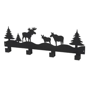 High Quality <b>Black</b> Metal Wall <b>Hook</b> New Design for Home & Hotel Elegant Iron Cloths Hanging <b>Hook</b> Wall Mounted - Product Image 1