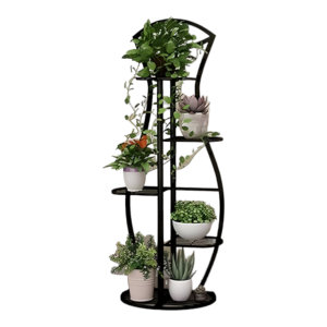 Hot Selling White Metal Garden Multi-Tier Rack Plant <b>Stands</b> In Antique Shape Of <b>Vase</b> - Product Image 1
