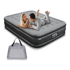 HOT DEAL EZ INFLATE Air Mattress - Inflatable Mattress with Built in Pump - All Purpose Air Bed for Home, Camping or Travel