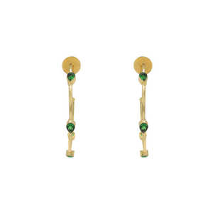 Pendientes de aro de cristal delicados hechos a mano, joyería de moda ligera mínima para uso diario y regalos - Product Image 2