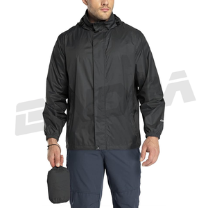 Chaqueta impermeable para hombre, abrigo ligero impermeable con capucha, impermeable para exteriores, cortavientos, chaqueta impermeable para viajes y senderismo - Product Image 3