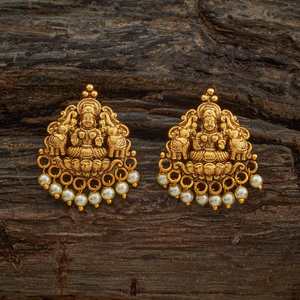 Boucles d'oreilles religieuses pour femmes, en forme d'animal, en or poli, objet de collection culturel antique 184565 - Product Image 1