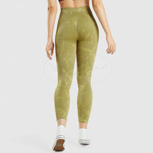 Legging d'entraînement pour femme, taille élastique, longueur genou, motif uni, respirant et confortable, qualité supérieure, directement de l'usine - Product Image 2