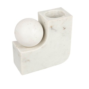Luxury Ceramic Candle <b>Jar</b> with <b>Marble</b> Accents Stylish Holder for Weddings and Events From India for Sale - Product Image 1