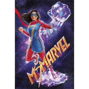 Modern Ms. Marvel Superhero <b>Poster</b> Made of Paper for Wall Decor - Product Image 1