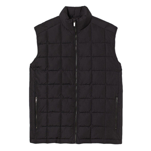 Gilet matelassé sans manches pour homme, personnalisé OEM, col montant, logo frontal, chaud, coupe-vent, respirant, décontracté, léger, pour l'extérieur, hiver - Product Image 1