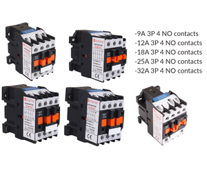 Venta caliente 3 Fase 9A Contactor magnético 220-230V 350Om 50/60Hz IP20 AC Contactor ABS Plástico Equipo de bajo voltaje de alta calidad - Product Image 3