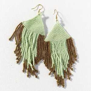 Collier de luxe moderne multicolore de style bohème avec perles de graines de diamant émeraude et de perle, orné de symboles chrétiens, exquis et vintage, double - Product Image 3