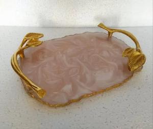 Vente en gros Plateaux de service en résine de mélamine Plateaux en marbre en plastique pour traiteur faisant la fabrication de fournisseur Grand plateau à sandwich pour restaurants - Product Image 3