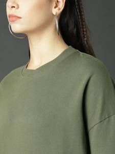 Sudadera con Capucha Verde Oliva para Mujer, Felpa Suave, 100% Algodón, Manga Larga, Cómoda, Informal, para Uso Diario, Elegante - Product Image 5