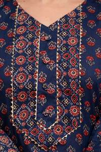 Dernière collection de vêtements de bureau quotidiens pour femmes, élégant ensemble kurta pantalon en coton imprimé avec dupatta, salwar kameez prêt à porter - Product Image 2