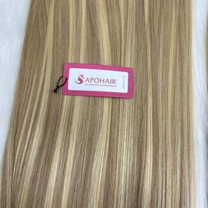 Top Grade Raw Virgin Double Drawn Remy Hair <b>Extensions</b> Piano Color 6C+613 Straight <b>Clip</b>-in Seamless Human Hair - Product Image 2
