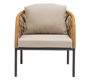 Sofá de 4 plazas para exteriores con tejido de ratán tejido a mano y cojines suaves, perfecto para una vida de patio elegante y cómoda - Product Image 3